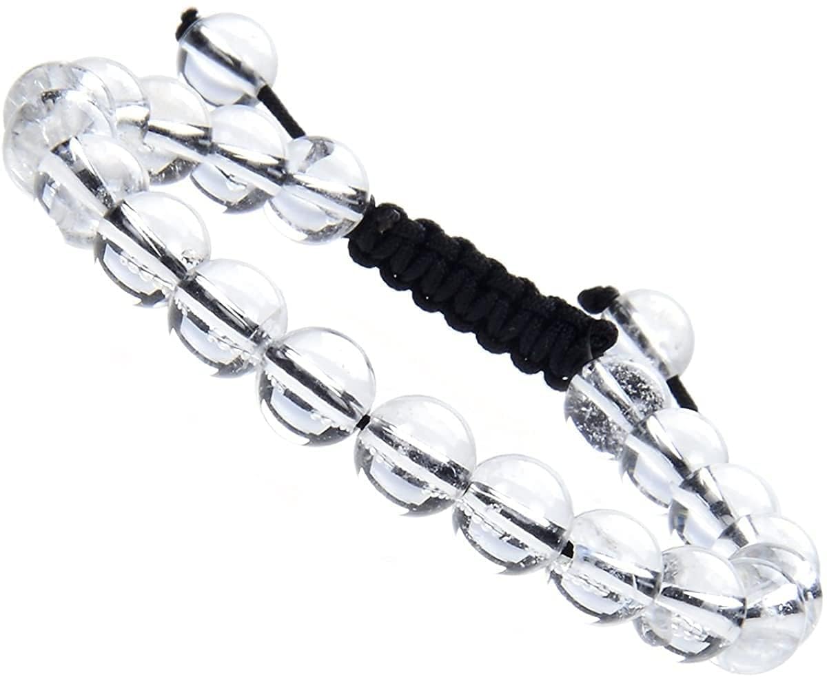 Black Beauty Crystal Gem Stone Bracelet Valentine Gift Natural Reiki Healing Beads Wristband Orignal Natural Stone Evil Eye Protection Good Luck Victroy For Men Women (Clear Quartz Latest) (B0CNRXBS46) Amazon Price History, Amazon Price Tracker