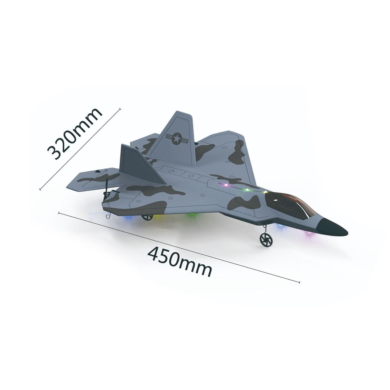 #N/A/a Avión de F22 Teledirigido con Alcance de 200 Niños Y Adultos.
