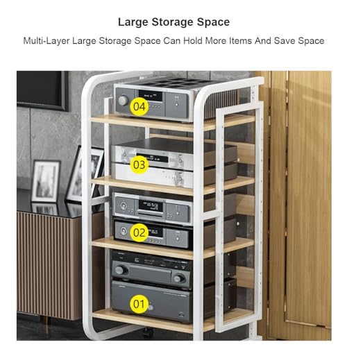 Soporte metálico para torre de audio y estantería multimedia modular 7