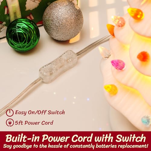 Lakumu-165-Table-Top-Christmas-Tree-Hand-Painted-Resin-Christmas-Tree-with-Lights-Pre-lit-Xmas-Tree-Decor-Lighted-Tabletop-Decoration-with-Multicolored-LED-Bulbs-Ceramic-Like-Finish Lakumu 165 Table Top Christmas Tree Hand Painted Resin Christmas Tree with Lights Pre lit Xmas Tree Decor Lighted Tabletop Decoration with Multicolored LED Bulbs Ceramic Like Finish