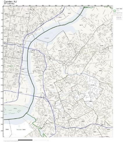 Camden Zip Code Map Amazon.com: Zip Code Wall Map Of Camden, Nj Zip Code Map Laminated : Office  Products