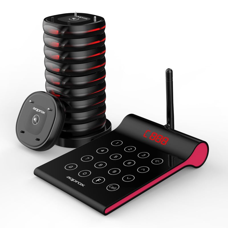 AVISADOR DE CLIENTE RESTAURANTES APPROX - APPCUSTOMERCALLERKIT - 10 DISCOS Y TRANSMISOR