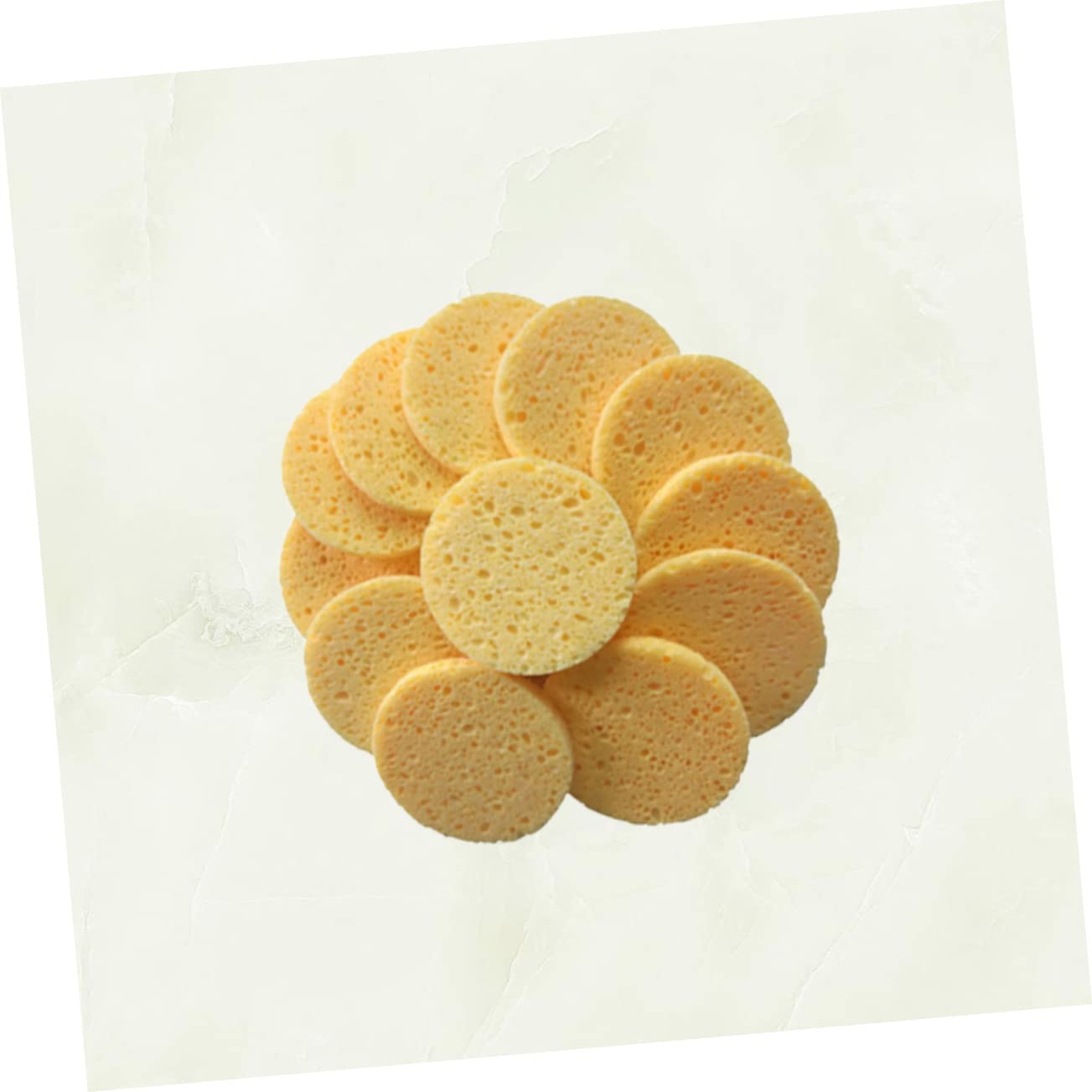 DOITOOL 60pezzi Spugnette Struccanti Rotonde Cotone Puff Per Pulizia Viso Strumenti Per Rimozione Makeup Cellulosa Colore Naturale