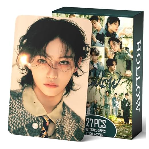 Stray Kids HOLLOW Album Photocards 127 PCS KPOP Giant Photo Card Set Stray Kids Merch Boys and Girls Card Set 55 PCS Photocard and 40 PCS Stickers