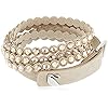 Swarovski Power Women's Slake Wrap Bracelet with Leather Band and Gold-Tone Crystals with Buckle Closure
