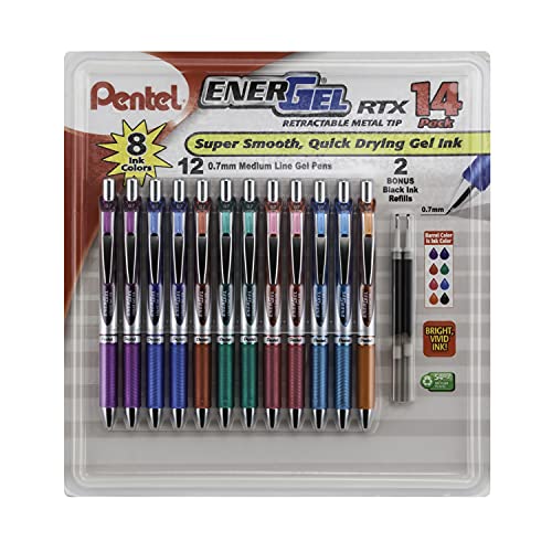 Pentel EnerGel RTX Bolígrafos Retráctiles 0.7 mm Gel miniatura 1