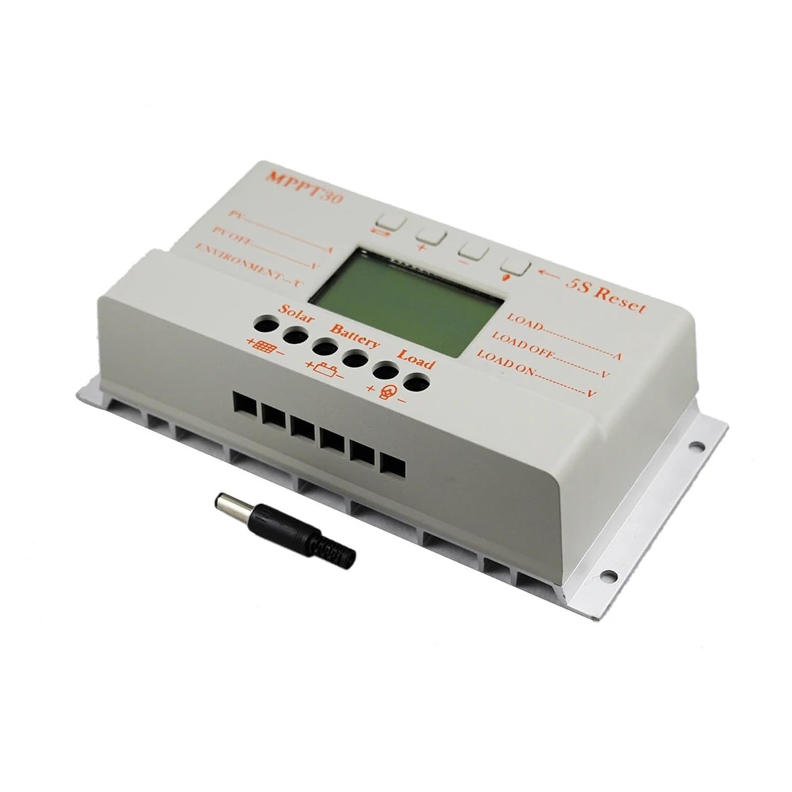 Regolatore di Carica Pannello Solare, Regolatore di Carica Solare MPPT 30A LCD 5V Uscita USB 12V 24V Batteria Solare Automatica Pannello Solare Regolatore caricabatteria Domestico