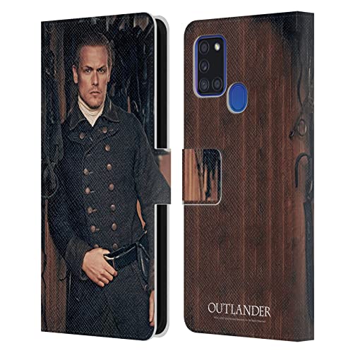 Étui en cuir Galaxy A21s Outlander Jamie Fraser aux finitions soignées de la saison 6