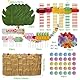 156 Stück Hawaii Party Dekoration Set, Hawaii Party Deko Tisch, Hawaii Luau Tischröcke Kit Mit Banner, KüNstliche, Girlanden, Ananas Kuchendeckel 3D Frucht Strohhalme, für Bbq Tropischen Garten (A)
