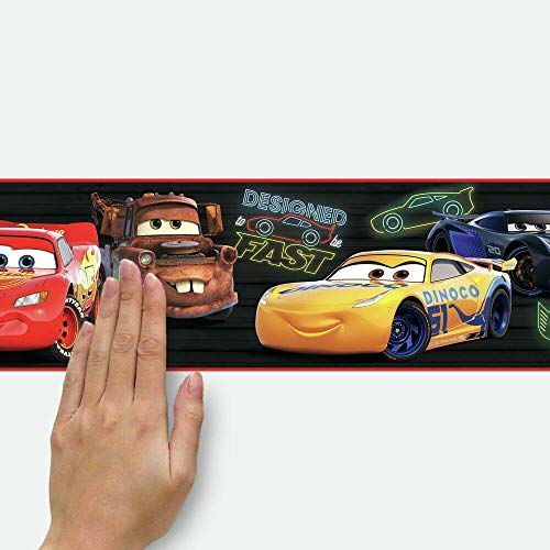 Roommates Rmk4397Bd Disney And Pixar Cars Piston Cup Racing Peel And Stick Wallpaper Border, Multicolor #TOP3