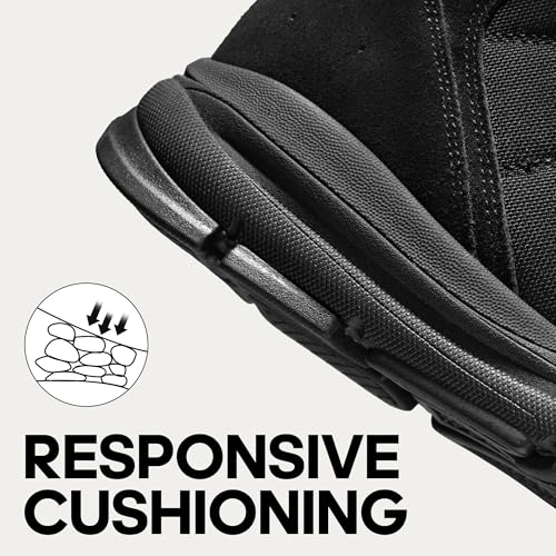 NORTIV 8 Men's Waterproof Lightweight Military Tactical Work Boots Outdoor Hiking Combat Motorcycle Boots,Size 6.5,Waterproof-All Black,SNMT222M