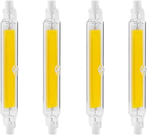 R7S - Bombilla LED de 4.646 in, 15 W, tipo J, T3, de doble extremo, luz de inundación COB regulable (equivalente a halógeno de 150 W), 4.646 in tipo