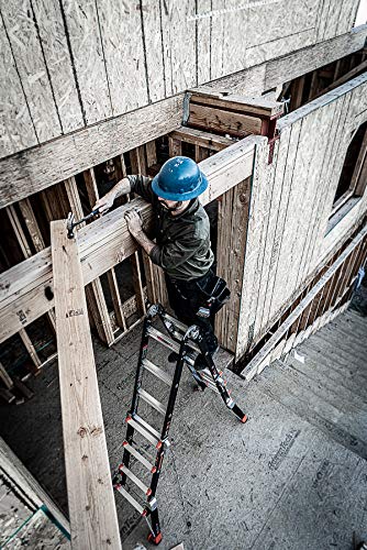 Little Giant Ladders, Dark Horse, M17, 9-15 foot, Multi-Position Ladder, Fiberglass, Type 1A, 300 lbs weight rating, (15147-001)