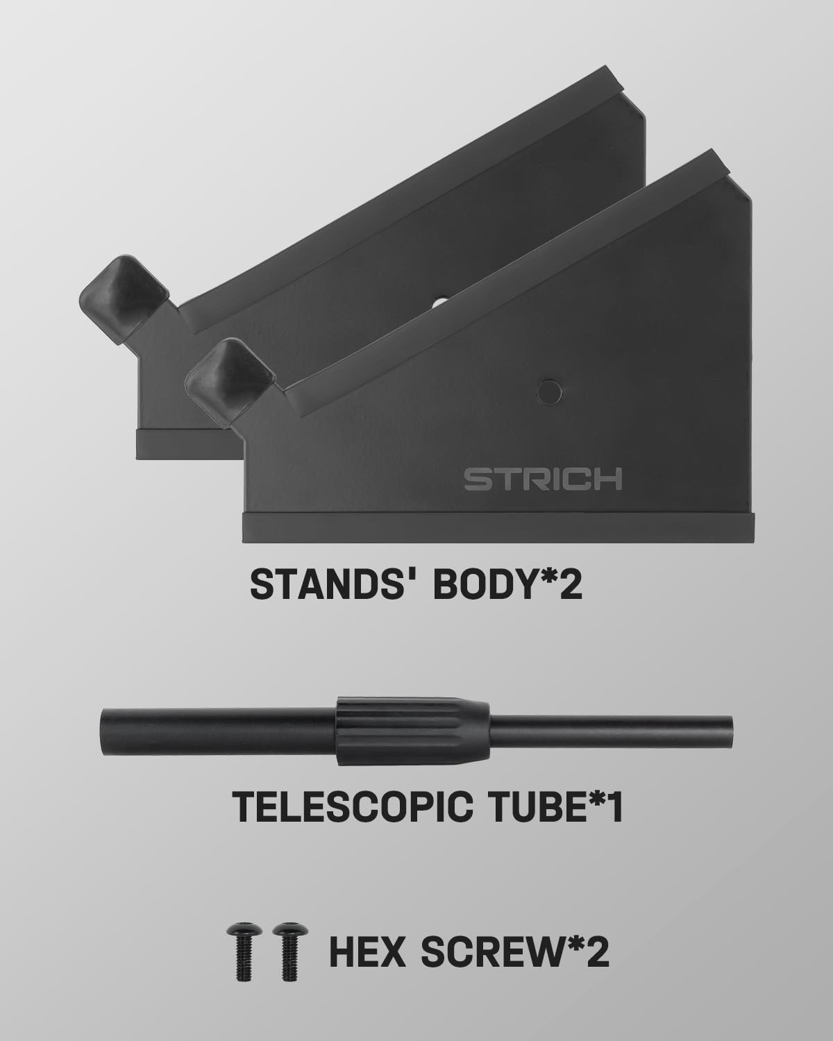 STRICH SDS-10 - Soporte de escritorio, ajustable de 10.6-18.5 pulgadas, 26.9-47.0 cm, soporte de hierro resistente para muestras, sintetizador, controlador MIDI, máquina de ritmos, antideslizante para