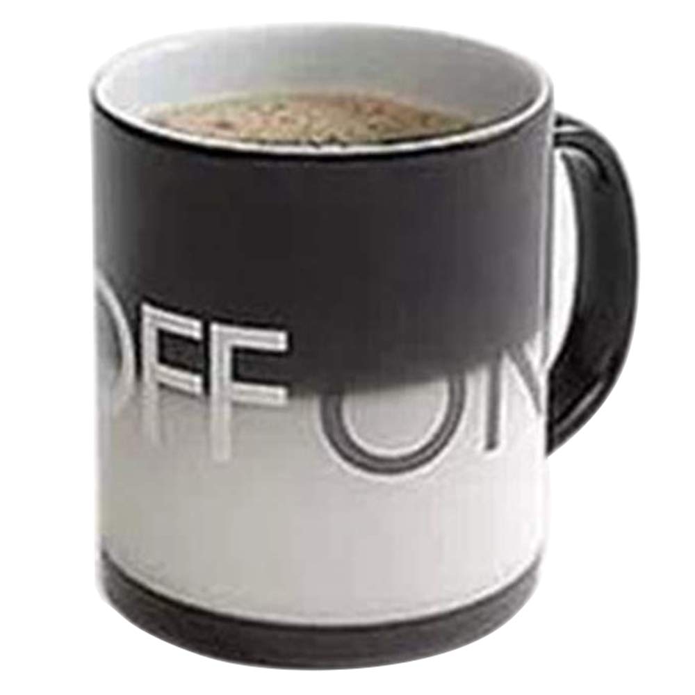 JUNMAONO 400 ml On/Off Discolouring Mug Breakfast Cups Ceramic Mug Coffee Cup Cocoa Cup Coffee Mug Tea Porcelain Bowl Glass for Coffee Milk Water Drinking