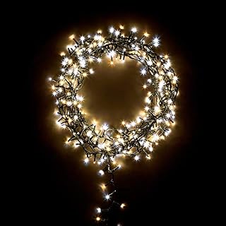 The Winter Workshop TWW - 1000 LED - Christmas Tree Lights - 8 Hour on Timer - 25m Lit Length - 8 Lighting Modes - Mains Powered - Indoor & Outdoor - 7ft Tree - Compact Cluster Lights - Multi Colour