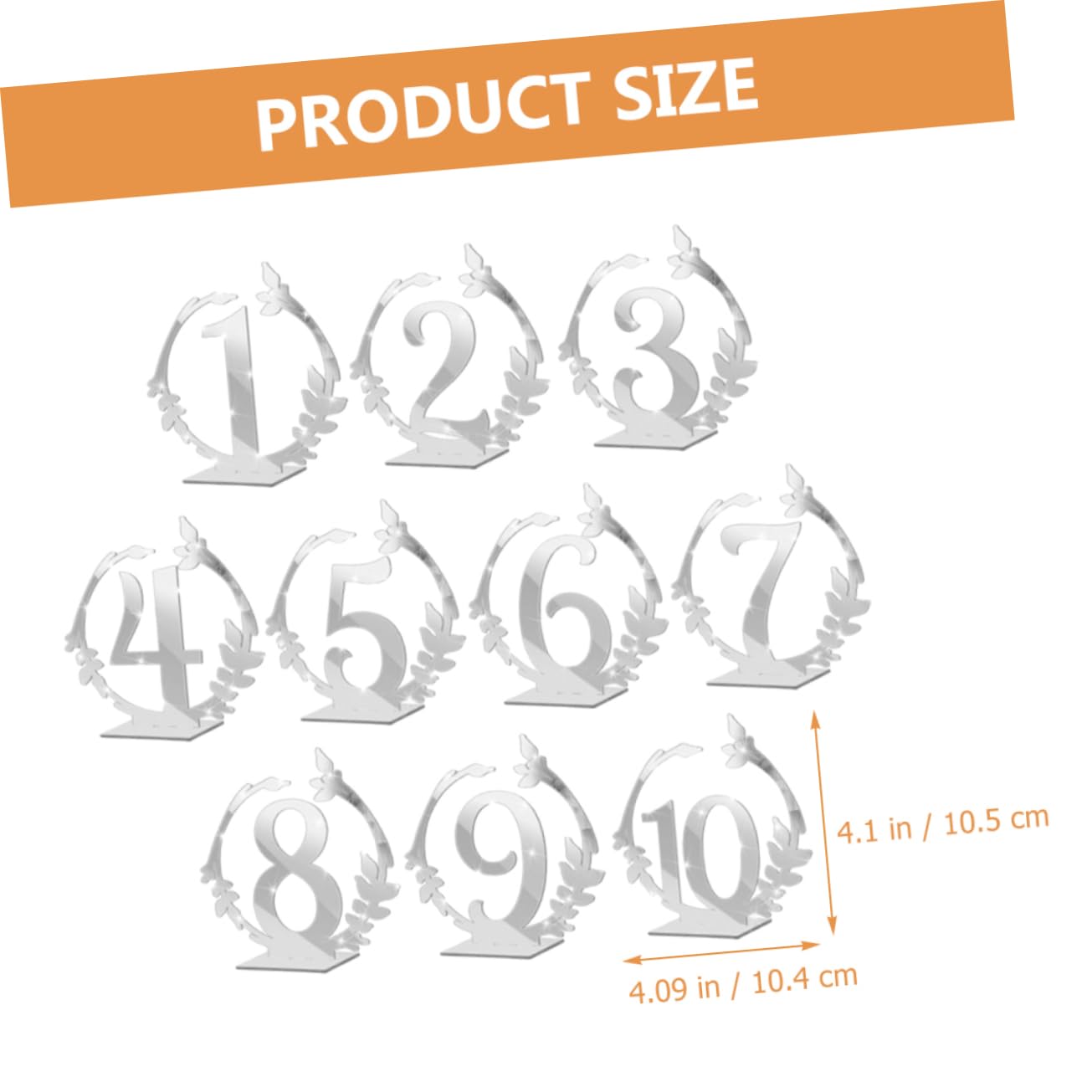 SOLUSTRE Set of 10 Table Number Cards Wedding Reception Signs Acrylic Number Holders