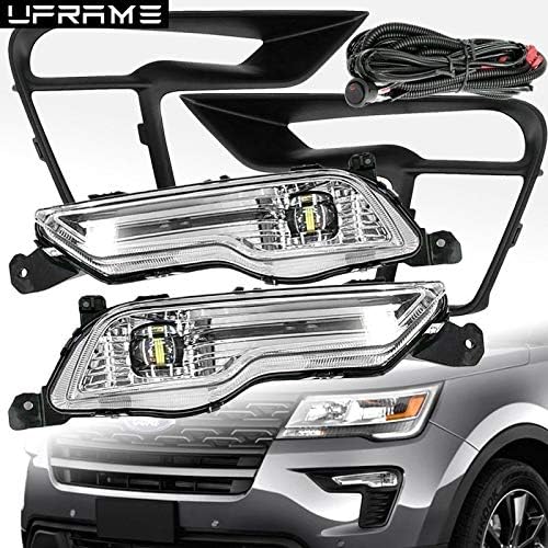 (UPGRADED Built-in LED Fog light Kit Fits 2018 2019 Ford Explorer Base/XLT/Limited/Sport/Platinum