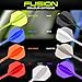 Winmau Darts Fusion Integrated Flight & Shaft System - No.2 Shape & Design - Clear Colour, Short Length