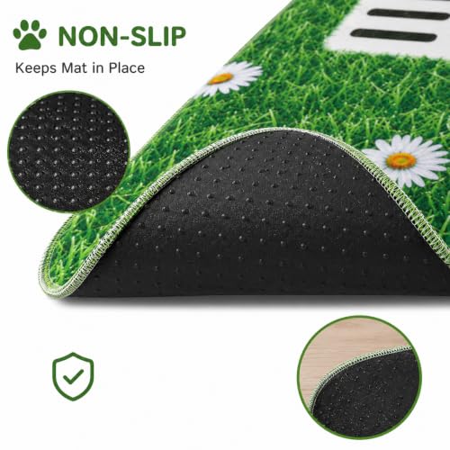 Image of Aitmexcn Washable Pee Pads for Dogs, 2 Pack Super Absorbent Reusable Puppy Pads, Lawn Design Reusable Dog Pads for Potty Tranning, Whelping, Playpen, Crate, Bed - 31 inchx36 inch - Green