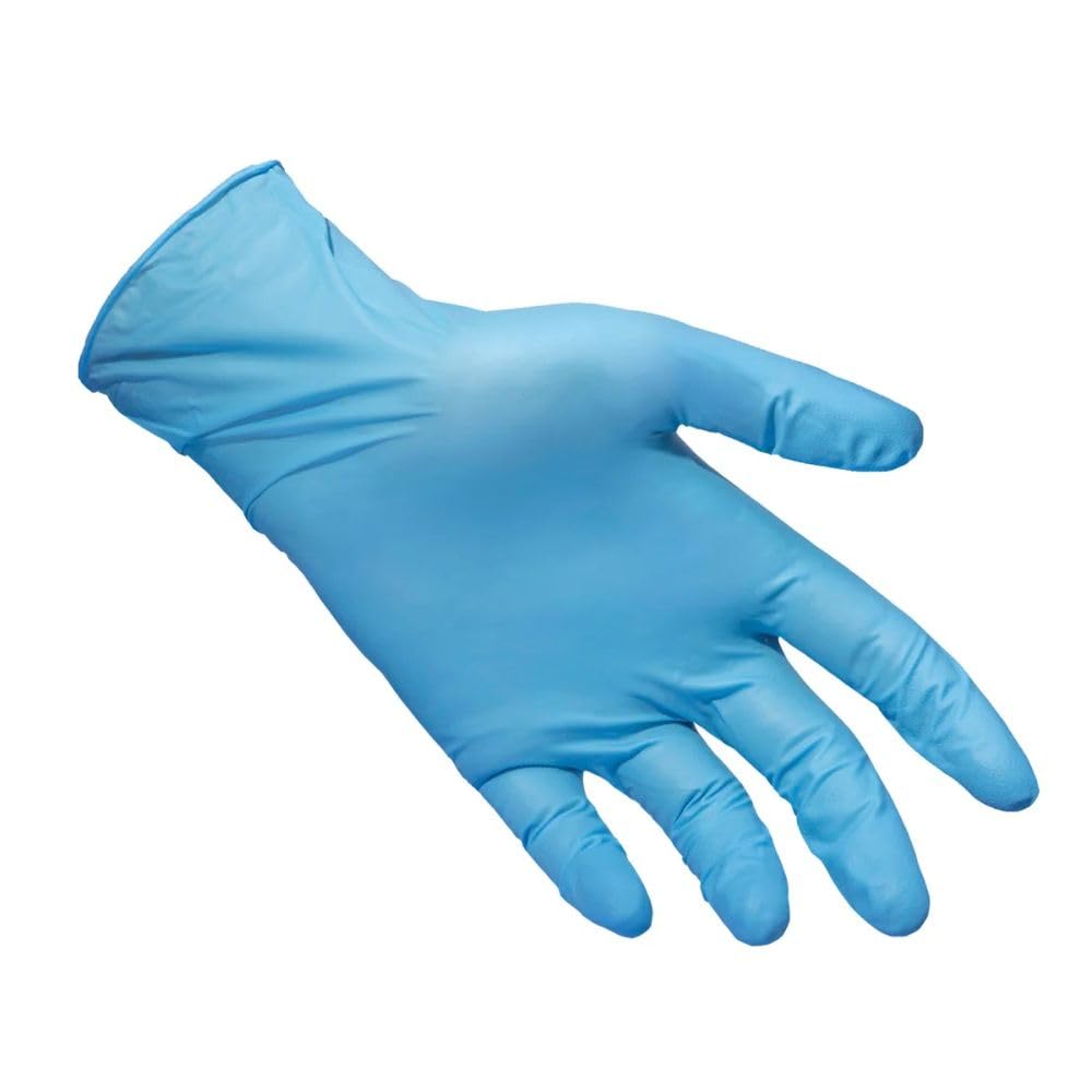 REFLEXX N69 300 1000 Guanti in nitrile AZZURRI - EXTRA STRONG 7 GRAMMI - VARIE TAGLIE OFFERTA - RESISTENZA CHIMICA X PULIZIE ANTI CONTAMINAZIONE (1000 PEZZI, L)