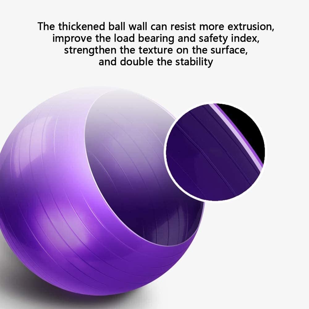 WDX- Pelota de Fitness, pelota de Yoga for Pilates, pelota de nacimiento, silla de oficina en casa, terapia física, ayuda al parto, pelota de entrenamiento de equilibrio peso suelto ( Color : Purple ,