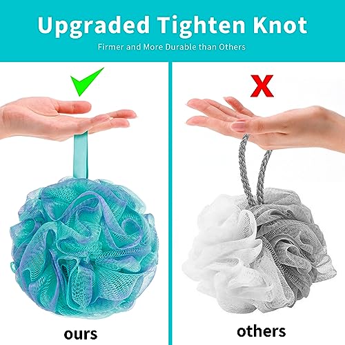 image for BCKENEY Bath Loofah Shower Sponge Body Back Scrubber Soft Mesh Shower 