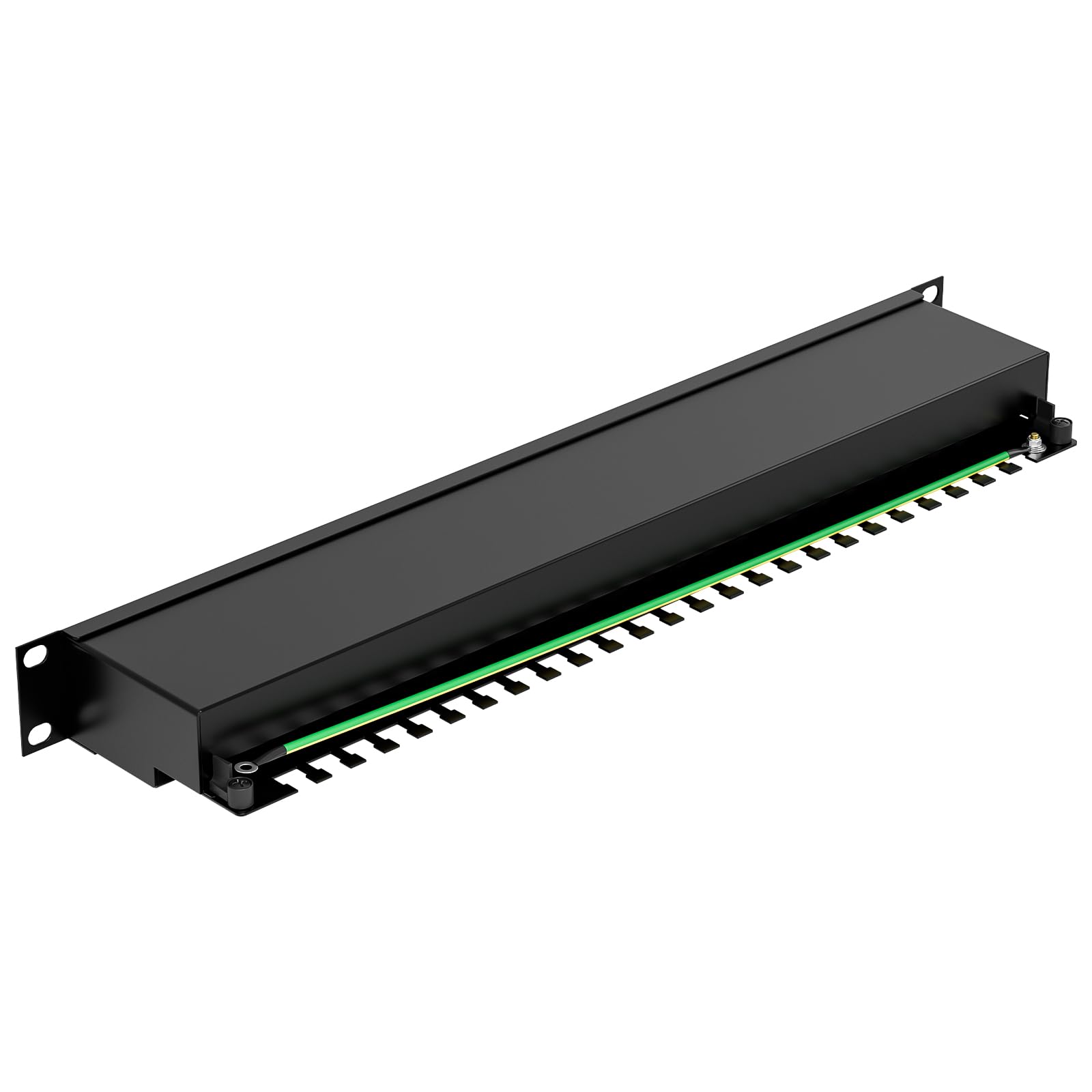 FGB CAT 6 Patchpanel Verteilerfeld 24 Port - RJ45-19" Zoll Rackeinbau Servermontage - Patchpanel Geschirmt Netzwerk-Patchpanel für Gigabit-Netzwerk-Switch