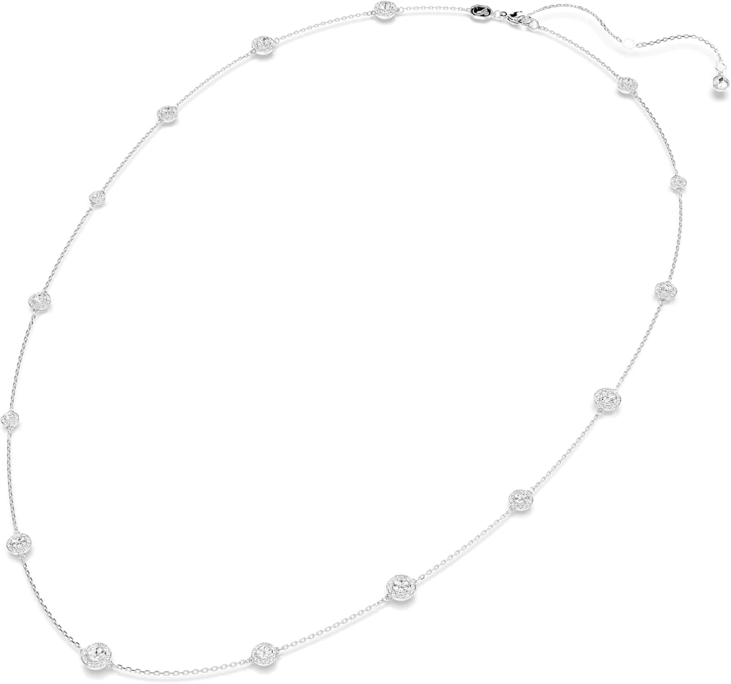 Swarovski Una Angelic strandage, Round cut, White, Rhodium finish