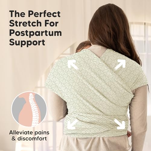 Image of KeaBabies Baby Wrap Carrier, All in 1 Original Baby Carrier (Chevron Maze) | Newborn to Toddler Sling, Easy to Wear, Hands Free Bonding, Lightweight, Breathable Infant Wraps