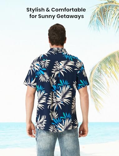 Image of PATPAT Family Hawaiian Matching Outfits - Mommy and Me Vacation Outfits | Halter Sundresses and Button Down Shirts,Caribbean Vacation Summer Tropical Outfits,Hawaiian Boho Tropical Floral Printed