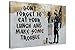 Produktbild CANVAS IT UP Wall Art Zitat auf Leinwand Bilder Banksy Prints anarchistischer und Mutter einige Trouble Fotos drucken Home Décor Street Art
