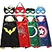 Zaleny Superhero Kids Dress up Costumes 4 Satin Capes 4 Felt Masks Super Hero Themed Party Supplies