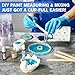 50 Pack Plastic Mixing Cups, 20 oz (600ml), Disposable Measuring Cups with 50 Wooden Mixing Sticks, Measurement ratios: 2:1, 3:1, 4:1, Suitable for Epoxy Resin, Liquid Measuring, and Paint