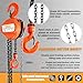 KITUYOTO Chain Hoist 1100 lbs Capacity 10 FT，Hand Lift Chain Block 1/2 Ton G80 Galvanized Carbon Steel with Double-Pawl Brake& 360° Rotation Hook ，Industrial Grade Structures，for Garage Factory Dock