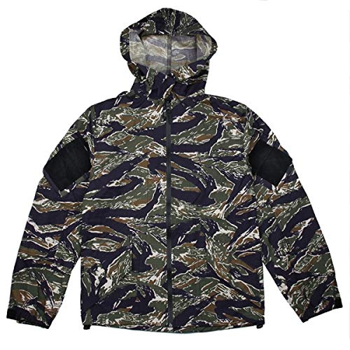 TIGHBOOTH ストライプ柄 フード付きジャケット ストライプ柄フード付きプルオーバー ミリタリージャケット メンズ