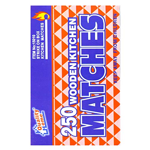 OCD BARGAIN, Wooden Kitchen Matches 250 with Strike On Box - for Candles, Kitchen, Camping, Out Door - 250 Per Pack (4) - Thumbnail 3