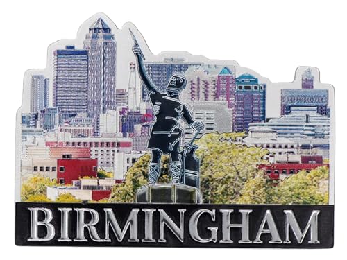 Imán decorativo rectangular de Birmingham Alabama 3.5x2.5x0.125 pulg miniatura 1