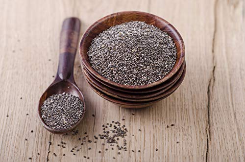 Image of Go Vegan Raw Unroasted Chia Seeds with Omega 3 and Fiber for Weight Loss 300 Gram | Chia Seeds (Pack of 2 * 150g)