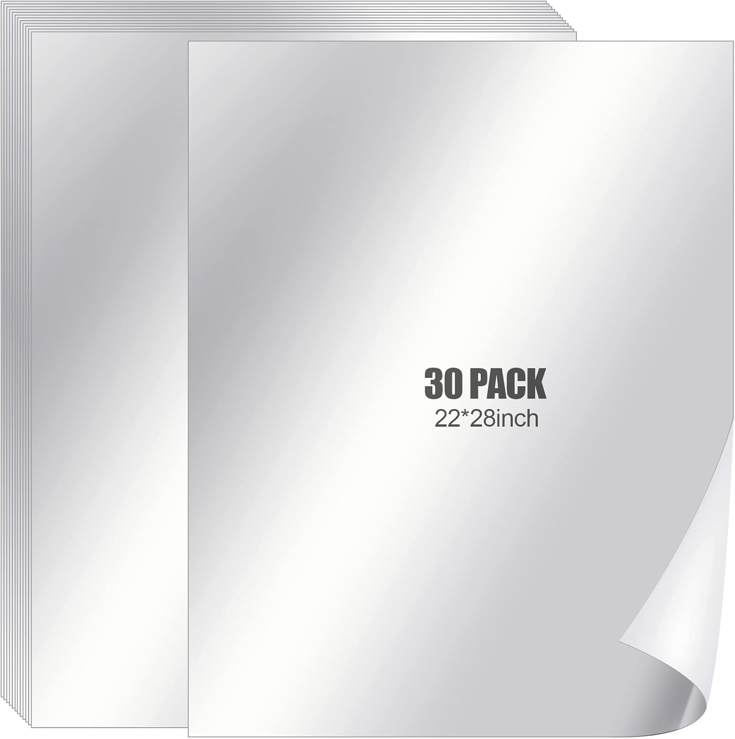 30 Pcs Poster Board Metallic Silver 22" x 28" Big Poster Board Paper Bulk