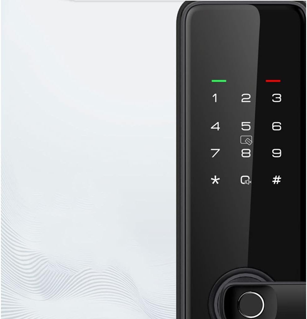 Door Knob Lever Fingerprint Lock Password Lock Door Levers Electronic Door Lock Magnetic Card Sensor Door Handle for Bedroom Study Door Lock with Handle