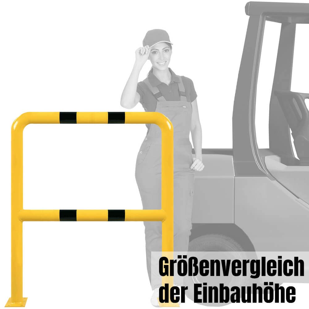 ROBUSTO Rammschutzbügel, Knieholm, g/s, aufdübeln, Stahl, Ø 7,6 cm, 100 x 115 cm, Art.-Nr. 60485 | Rammschutzbügel | Rammschutz | Wandschutzbügel
