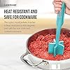 Farberware Heat Resistant Nylon Meat and Potato Masher Safe for Non-Stick Cookware, 10 inch, Aqua #4