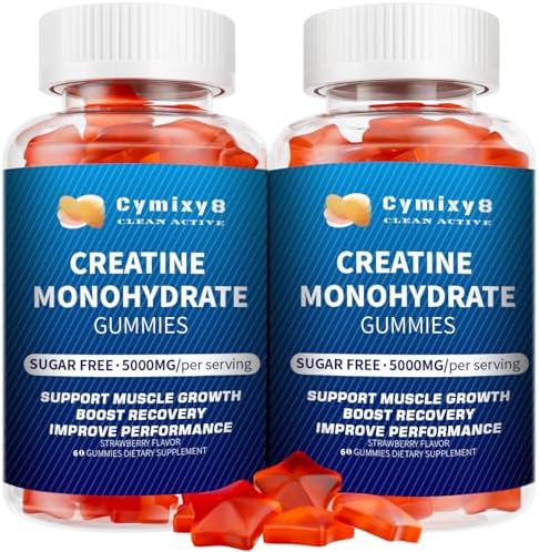 Cymixy8 Creatine Monohydrate Gummies for Men & Women 120Count