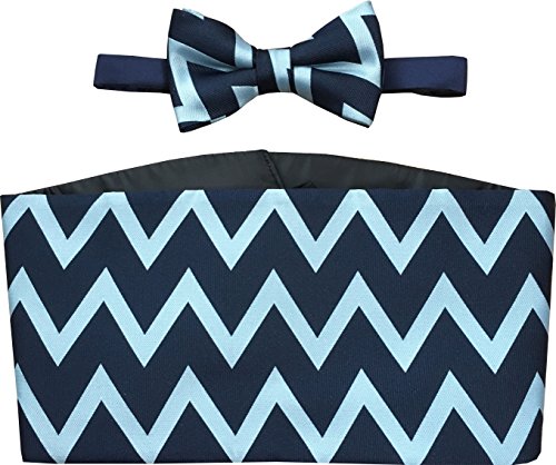 Cummerbund Fleet Air Arm avec nœud papillon et mouchoir blanc et marine