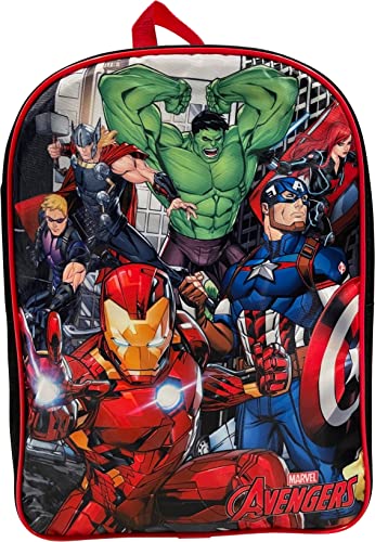 Ruz Avengers Boy's 15" Backpack (Black-Red)2