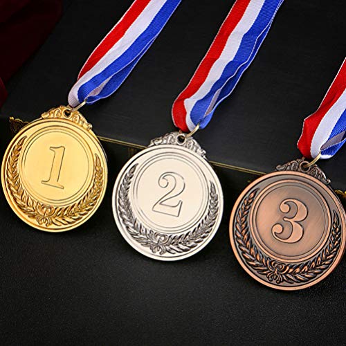 Medalhas de Prêmio de Bronze Dourado Prateado Prata 6 Peças da STOBOK Medalhas Estilo Olímpicas com