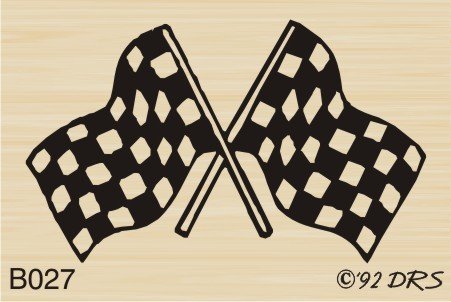 Racing Flags Rubber Stamp by DRS Designs Rubber Stamps