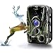 Trail Camera, Binrrio 16MP 1080P Game Hunting Camera with 120° Detection Motion Activate Infrared Night Vision Up to 80ft, 0.3s Trigger Updated No Glow 36pcs 940nm LEDs Wildlife Home Garden Camera
