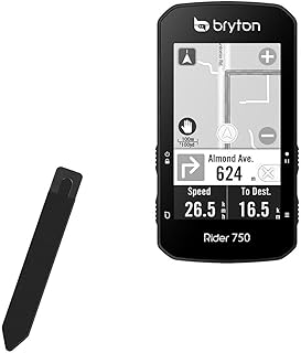BoxWave Stylus Pouch Compatible with Bryton Rider 750 - Stylus PortaPouch, Stylus Holder Carrier Portable Self-Adhesive - Jet Black